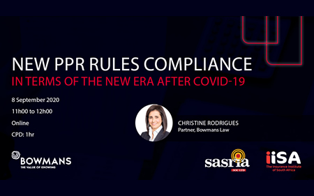 New PPR Rules Compliance in terms of the new era after COVID -19
